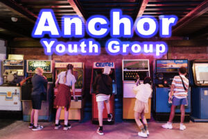Anchor Youth Group Text over arcade image